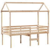 High Sleeper Bed Without Mattress Solid Wood Pine