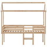 High Sleeper Bed Without Mattress Solid Wood Pine