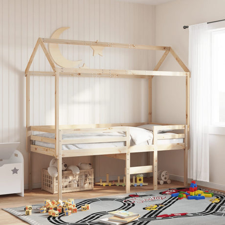 High Sleeper Bed Without Mattress Solid Wood Pine