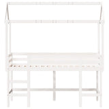 Loft Bed With Ladder And Roof Without Mattress