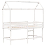 Loft Bed With Ladder And Roof Without Mattress