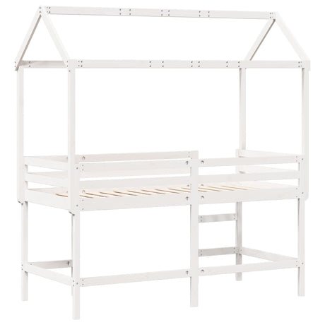 Loft Bed With Ladder And Roof Without Mattress