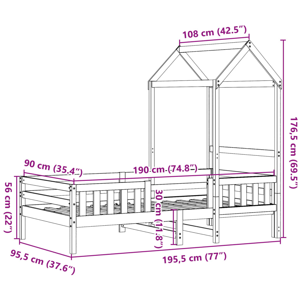 Bed Frame With Roof Without Mattress Single