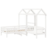 Bed And Bench Set With Roof Without Mattress Single