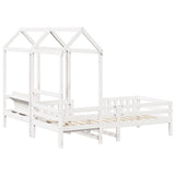 Bed And Bench Set With Roof Without Mattress Single