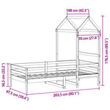 Day Bed With Roof Without Mattress Solid Wood