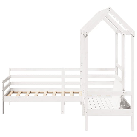 Day Bed And Bench Set With Roof Without Mattress