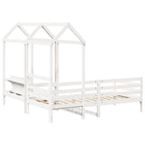 Day Bed And Bench Set With Roof Without Mattress