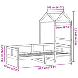 Day Bed With Roof Without Mattress Single Solid Wood