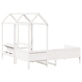 Day Bed And Bench Set With Roof Without Mattress Single