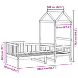 Day Bed With Roof Without Mattress Solid Wood