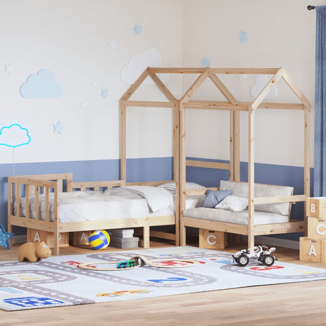 Day Bed And Bench Set With Roof Without Mattress Single