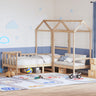 Day Bed And Bench Set With Roof Without Mattress Single