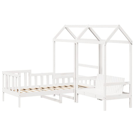 Day Bed And Bench Set With Roof Without Mattress Single