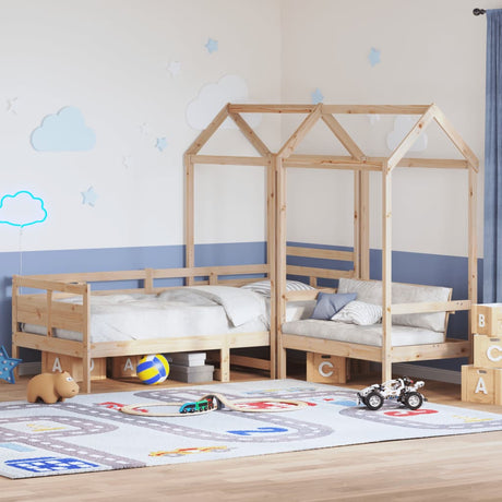 Day Bed And Bench Set With Roof Without Mattress Single