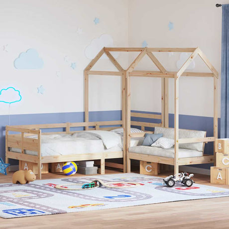 Day Bed And Bench Set With Roof Without Mattress Single