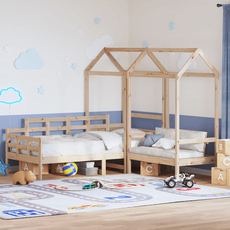 Day Bed And Bench Set With Roof Without Mattress