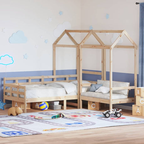 Day Bed And Bench Set With Roof Without Mattress Single