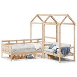 Day Bed And Bench Set With Roof Without Mattress Single