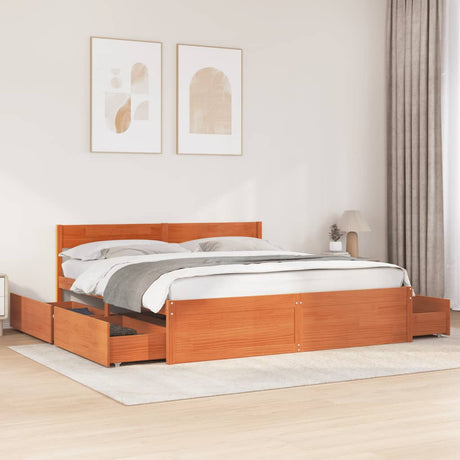 Bed Frame Without Mattress Solid Wood Pine