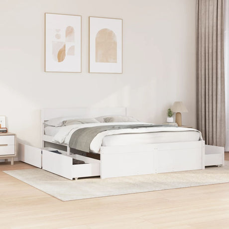 Bed Frame Without Mattress Solid Wood Pine