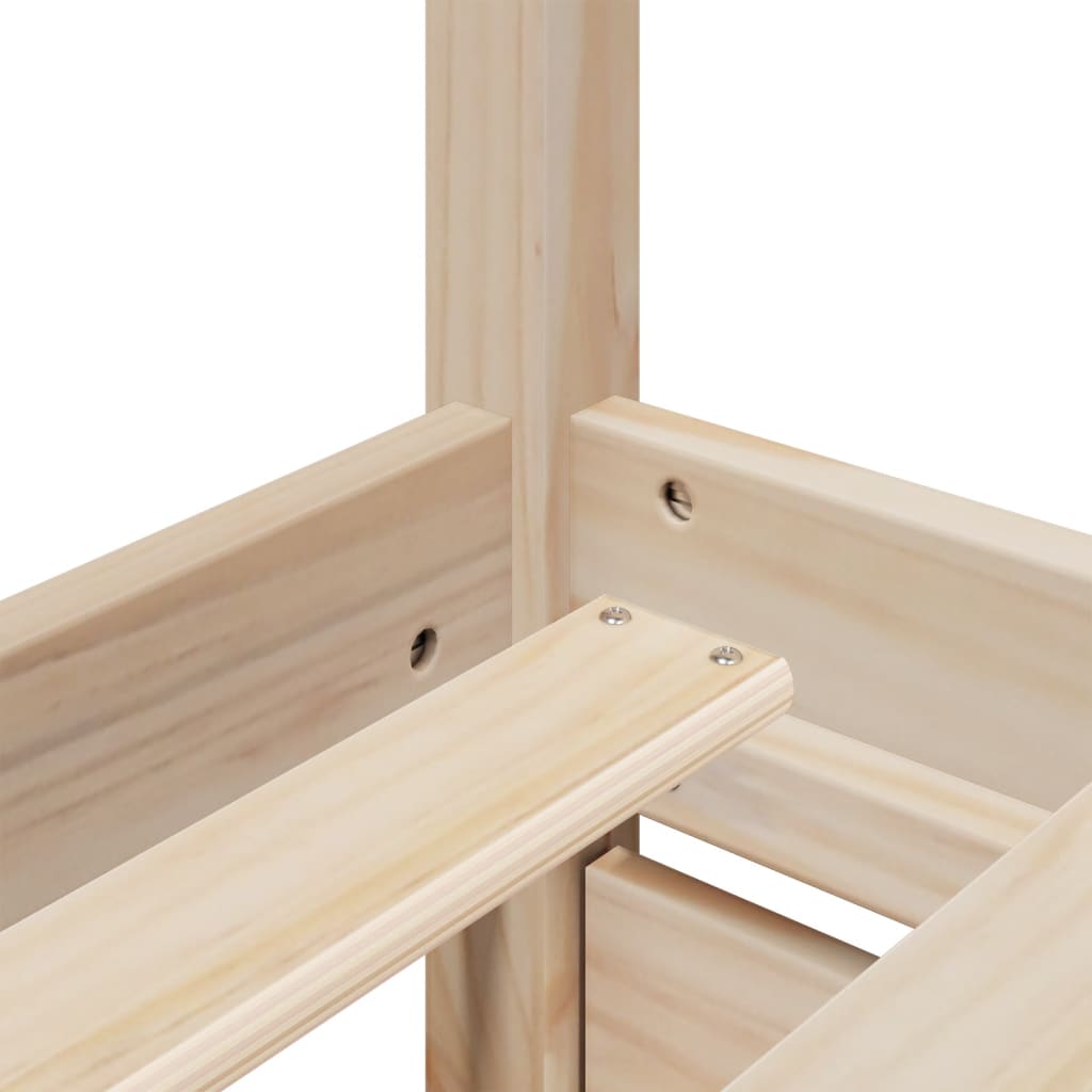 Bed Frame without Mattress 135x190 cm Double Solid Wood Pine