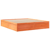 Bed Frame without Mattress Wax Brown 180x200 cm Super King Solid Wood Pine