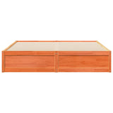Bed Frame without Mattress Wax Brown 180x200 cm Super King Solid Wood Pine