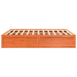 Bed Frame without Mattress Wax Brown 180x200 cm Super King Solid Wood Pine
