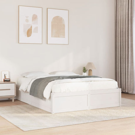Bed Frame Without Mattress Solid Wood Pine