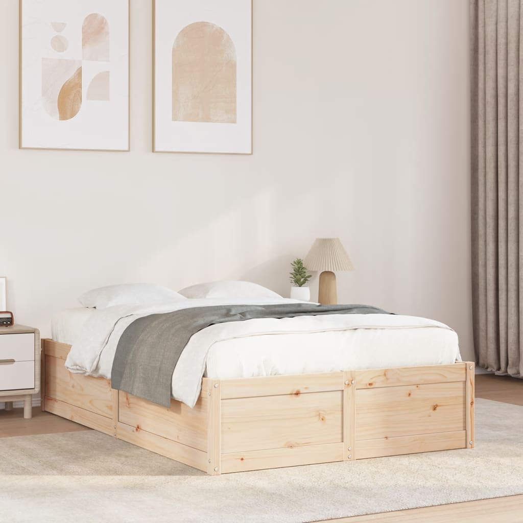 Bed Frame Without Mattress Solid Wood Pine