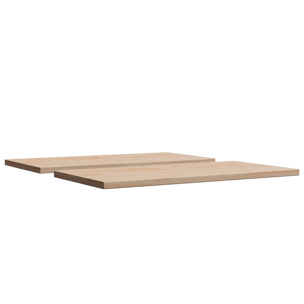 Table Tops 2 Pcs 80X40X1.7 Cm Rectangular Solid Wood Pine