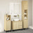 3 Piece Bathroom Furniture Set Engineered Wood