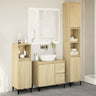 3 Piece Bathroom Furniture Set Engineered Wood