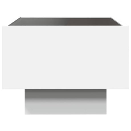 Side Table With Led Engineered Wood