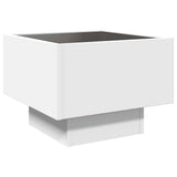 Side Table With Led Engineered Wood