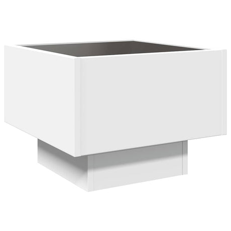 Side Table With Led Engineered Wood