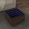 Side Table With Led Engineered Wood