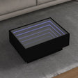 Side Table With Led Engineered Wood