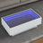 Side Table With Led Engineered Wood