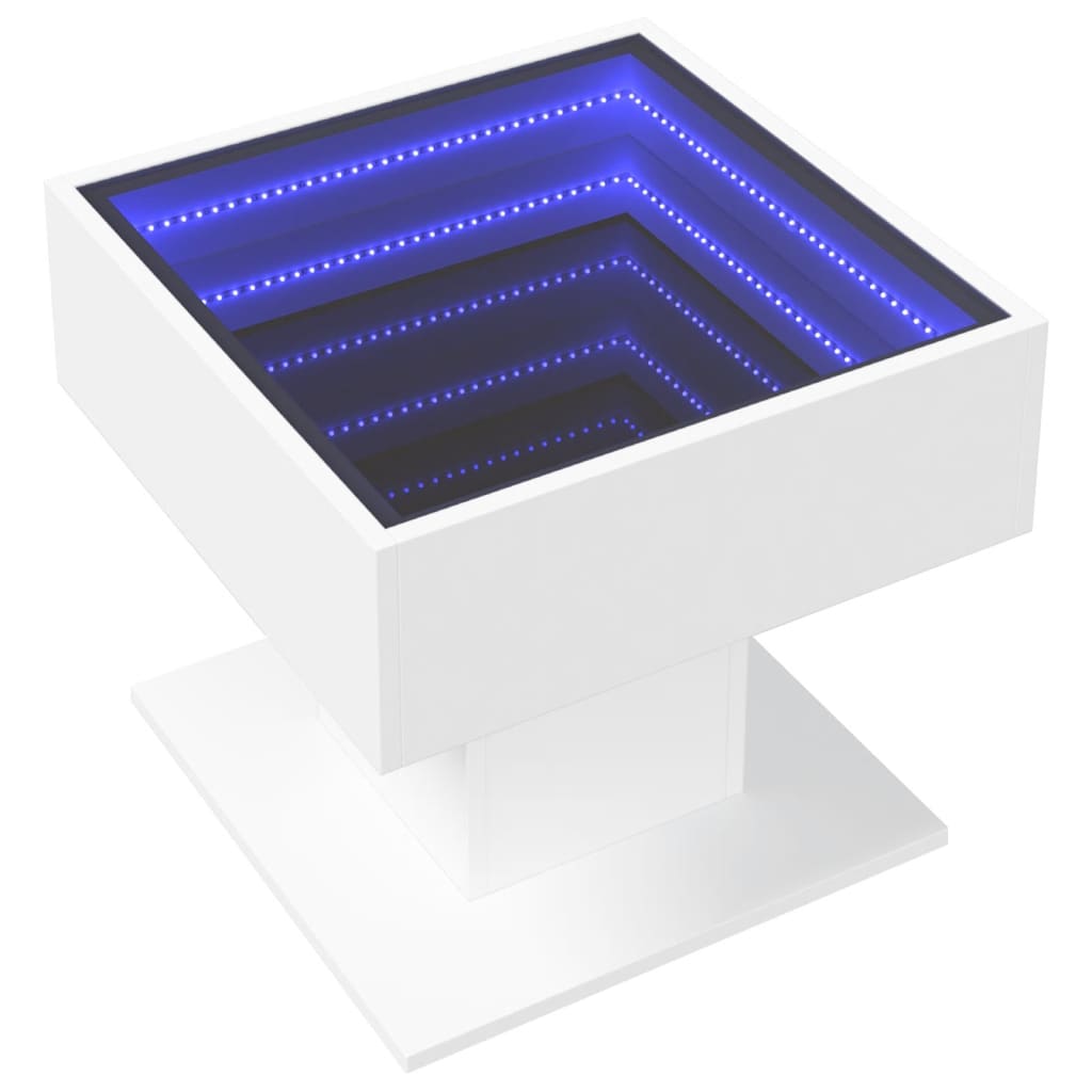 Coffee Table With Led 50X50X45 Cm Engineered Wood