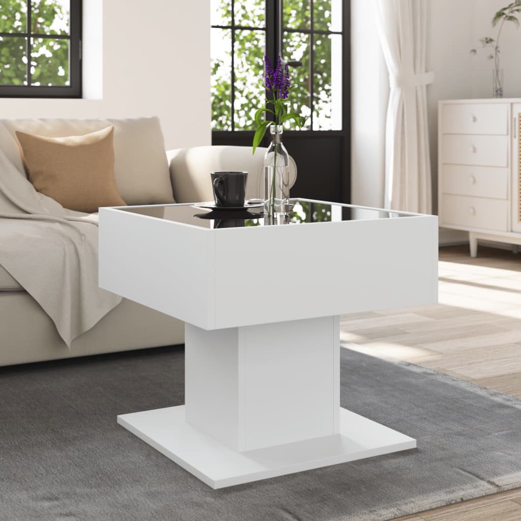 Coffee Table With Led 50X50X45 Cm Engineered Wood