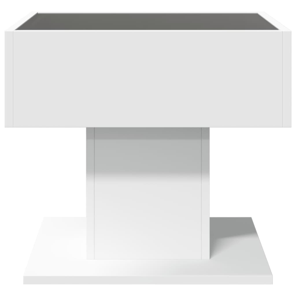 Coffee Table With Led 50X50X45 Cm Engineered Wood