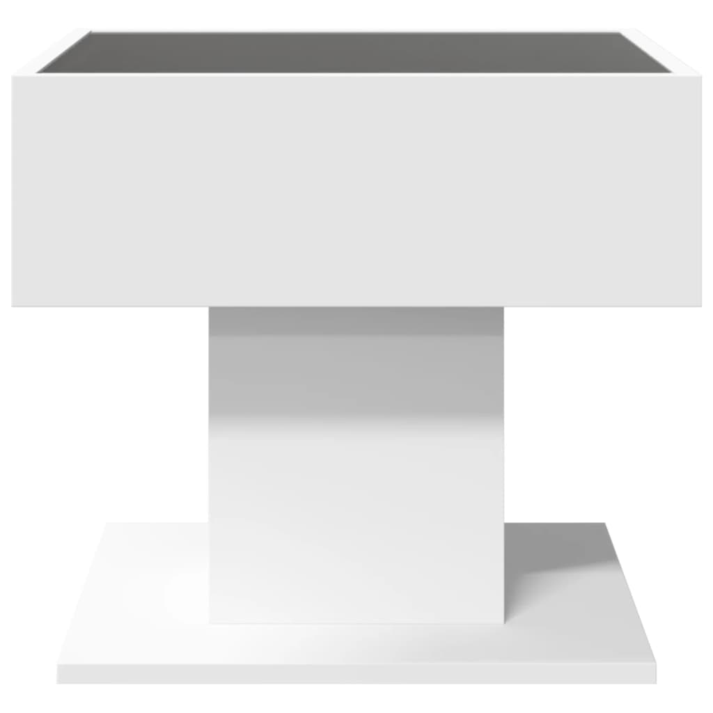 Coffee Table With Led 50X50X45 Cm Engineered Wood