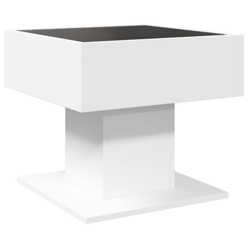 Coffee Table With Led 50X50X45 Cm Engineered Wood
