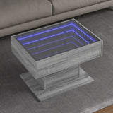 Coffee Table With Led 50X50X45 Cm Engineered Wood