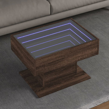 Coffee Table With Led 50X50X45 Cm Engineered Wood