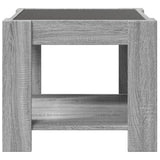Coffee Table With Led 53X53X45 Cm Engineered Wood