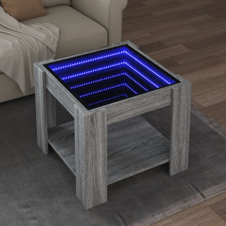 Coffee Table With Led 53X53X45 Cm Engineered Wood