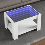 Coffee Table With Led 53X53X45 Cm Engineered Wood